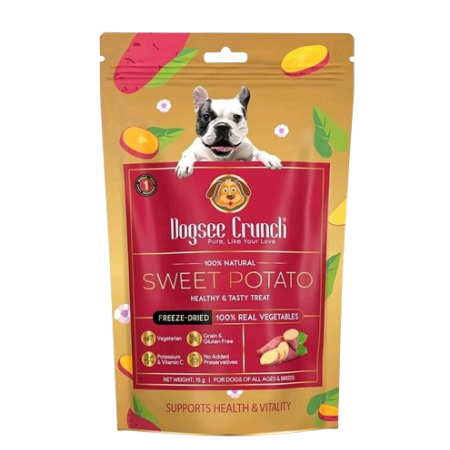 Dogsee Dog Treat Crunch Sweet Potato 150g (4 Packs)