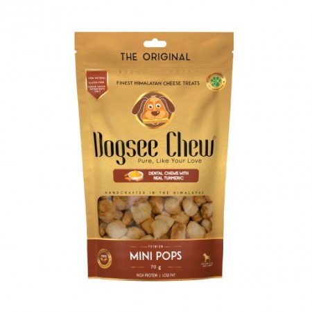 Dogsee Dog Treat Minipops Chew Turmeric 70g (2 Packs)