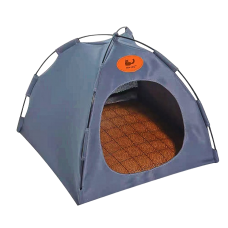 Dooee Pet Bed Canvas House Grey