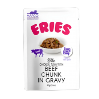 Eries Cat Pouch in Gravy Beef Chunck 85g x12
