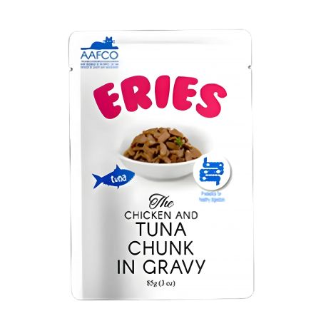Eries Cat Pouch in Gravy Tuna Chunck 85g x12