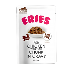 Eries Cat Pouch in Gravy Chicken w/Tuna Chunck 85g 