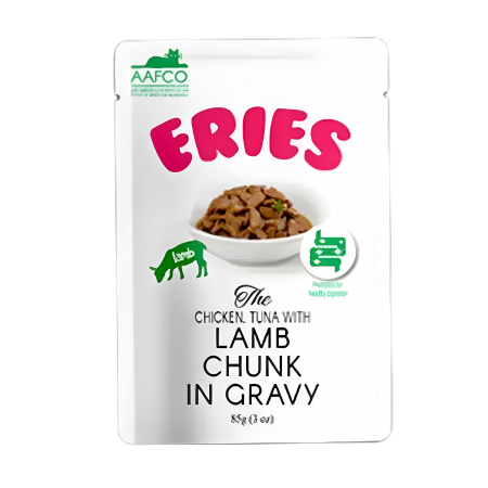 Eries Cat Pouch in Gravy Lamb Chunck 85g