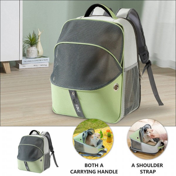 Rubeku Pet Carrier Expandable Backpack Green