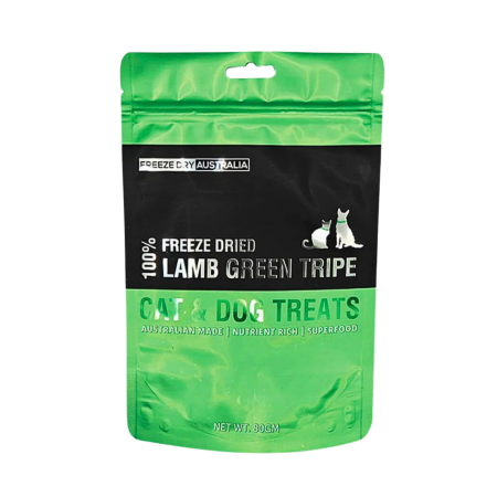 Freeze Dry Australia Pet Treat Lamb Green Tripe 80g