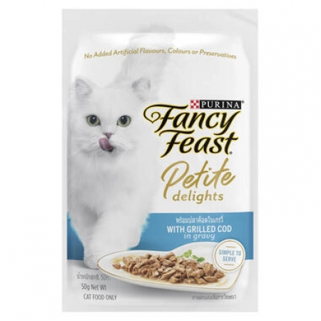 Fancy Feast Cat Wet Food Petite Delight Cod 50g (24 packs)