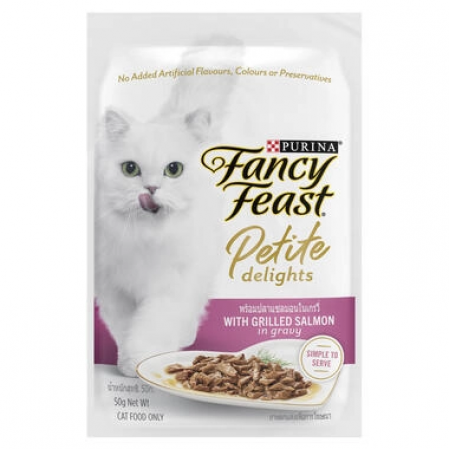 Fancy Feast Cat Wet Food Petite Delight Salmon 50g (24 packs)