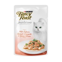 Fancy Feast Inspirations Salmon, Spinach, Courgette & Green Beans 70g Carton (24 Packs)