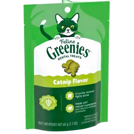 Feline Greenies Dental Treats Catnip 60g (2 Packets)
