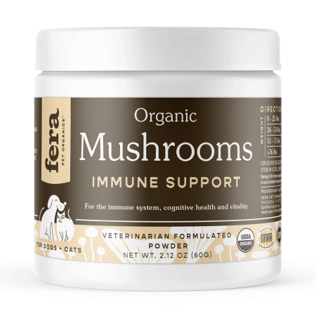 Fera Pet Organics Pet Supplement Mushroom Immune Support 120 scoops