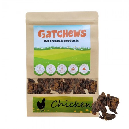 Gatchews Dog Treats Chicken Heart 100g