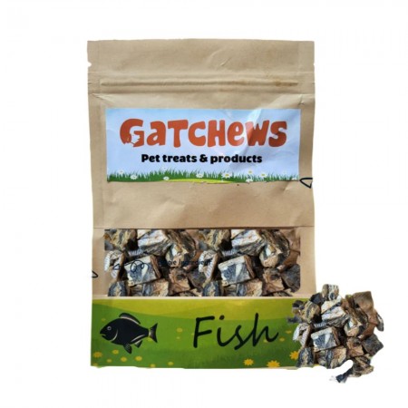 Gatchews Dog Treats Fish Skin Cube 100g