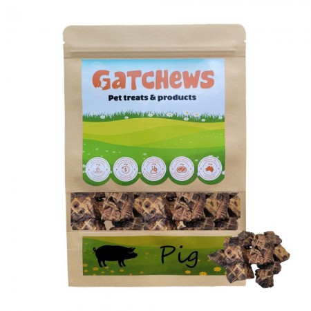 Gatchews Dog Treats Pork Lung Cubes (100g)