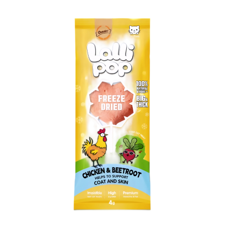 Gnawlers Cat Treats Lallipop Chicken & Beetroot 4g (6 packs)