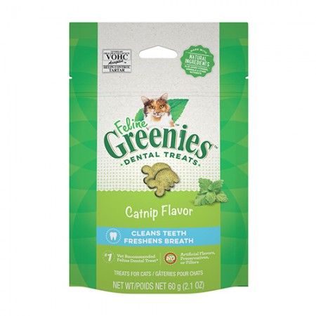 Feline Greenies Dental Treats Catnip 60g (2 Packets)