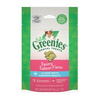 Feline Greenies Dental Treats Savory Salmon 60g (2 Packs)
