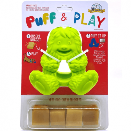 Himalayan Dog Chew Toy Yeti Puff & Play Hangry (Green)