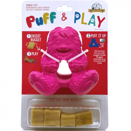 Himalayan Dog Chew Toy Yeti Puff & Play Hangry (Pink)
