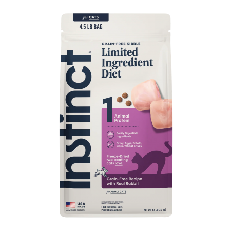 Instinct Cat Dry Food Limited Ingredients Diet Recipe w/Rabbit 4.5lb