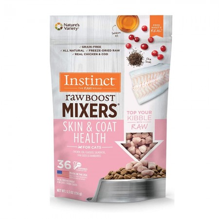 Instinct Raw Boost Mixers Freeze Dried Chicken for Skin and Coat Health cat Food 5.5oz
