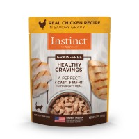 Instinct Healthy Cravings Grain-Free Real Chicken Recipe in Savory Gravy Cat Wet Food Topper 3oz (6 Packs)