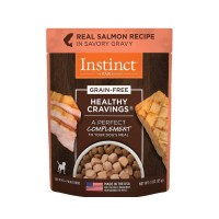 Instinct Healthy Cravings Grain-Free Real Salmon Recipe in Savory Gravy Dog Wet Food Topper 3oz (6 Packs)
