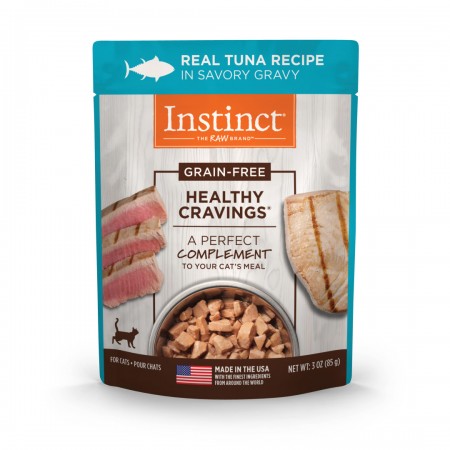 Instinct Healthy Cravings Grain-Free Real Tuna Recipe in Savory Gravy Cat Wet Food Topper 3oz