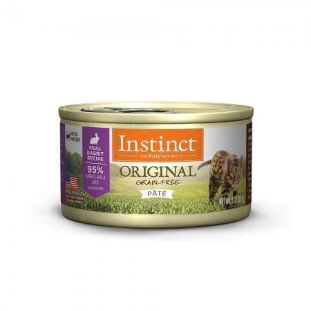 Instinct Original Grain-Free Pate Recipe With Real Rabbit Cat Wet Food 3oz (6 cans)