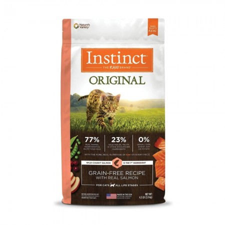 Instinct Original Grain-Free Recipe With Real Salmon Cat Dry Food 4.5lb