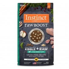 Instinct Raw Boost Kibble + Raw Freeze Dried Large Breed Puppy Grain-Free Recipe with Real Chicken Dog Dry Food 20lb