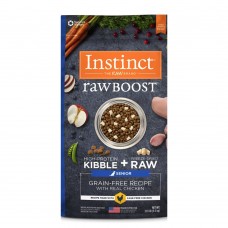 Instinct Raw Boost Kibble + Raw Freeze Dried Senior Grain-Free Recipe with Real Chicken Dog Dry Food 21lb