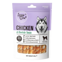 Jerky Time Dog Treats Chicken & Rawhide Twists 80g (3 Packs)