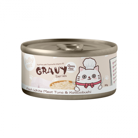 Jolly Cat Gravy Series Fresh White Meat Tuna And Katsuobushi 80g