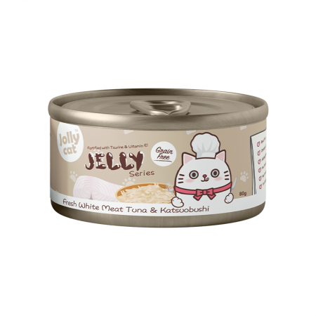 Jolly Cat Jelly Series Fresh White Meat Tuna And Katsuobushi 80g (24 cans)
