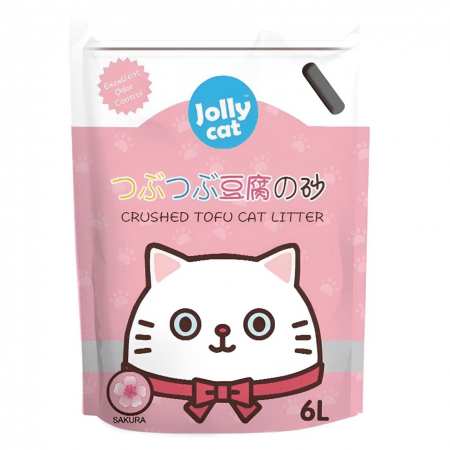 Jolly Cat Litter Crushed Tofu Sakura 6L x6