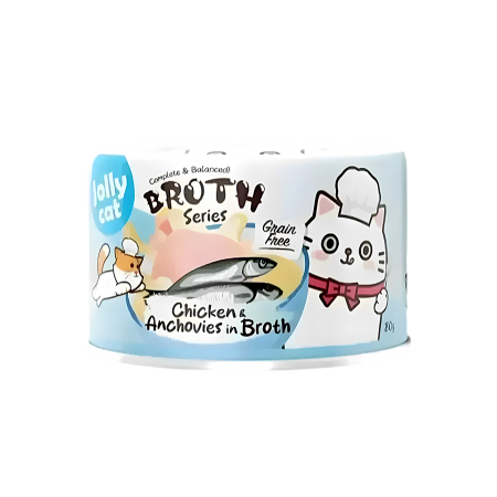 Jollycat Broth Series Complete & Balanced Chic & Anchovies 80g x24