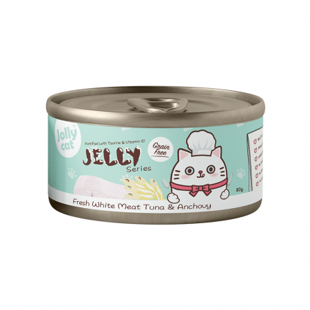 Jollycat Jelly Series Fresh White Meat Tuna And Anchovy 80g (24 Cans)