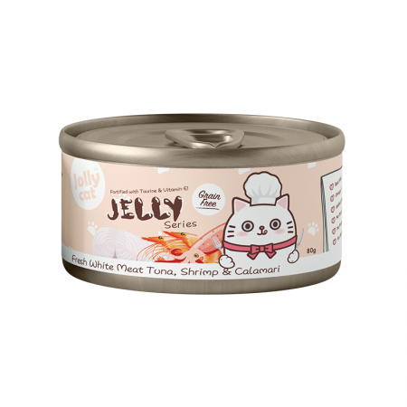 Jollycat Jelly Series Fresh White Meat Tuna, Shrimp And Calamari 80g