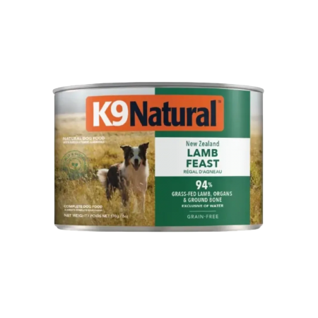 K9 Natural New Zealand Canned Food Lamb 170g (12 cans)
