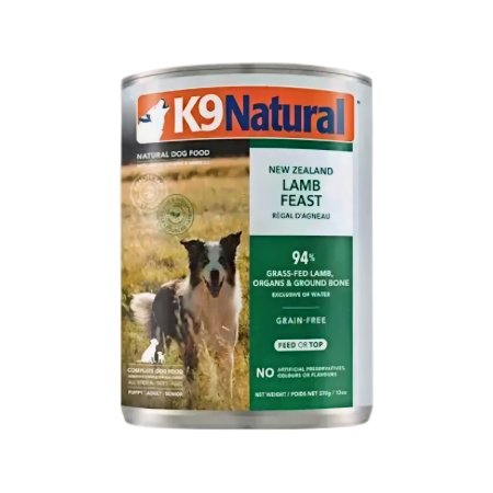 K9 Natural New Zealand Canned Food Lamb 370g  (12 cans)