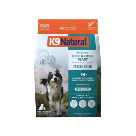 K9 Natural New Zealand Freeze Dried Food Beef & Hoki 500g