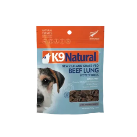 K9 Natural Treats Protein Bites Beef Lung 50g