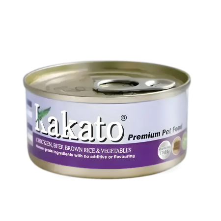 Kakato Pet Food Premium Chic/Beef/Brown Rice & Veg 170g x6
