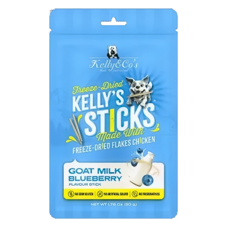 Kelly & Co's Dog Treats Freeze-Dried Stick Goat Milk 50g (3 packs)
