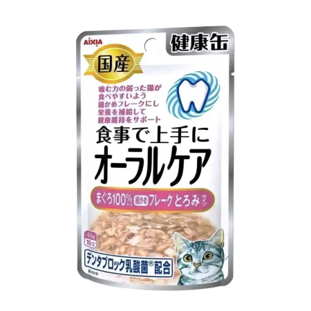 Aixia Cat Pouch Kenko Oral Care Tuna with Sauce 40g X 12