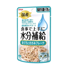Aixia Kenko Pouch Water Supplement Tuna & Chicken Fillet Flakes 40g x 12