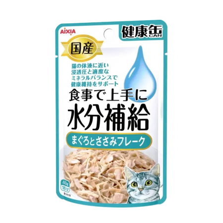 Aixia Cat Pouch Kenko Tuna & Chicken Fillet Flakes 40g X 12