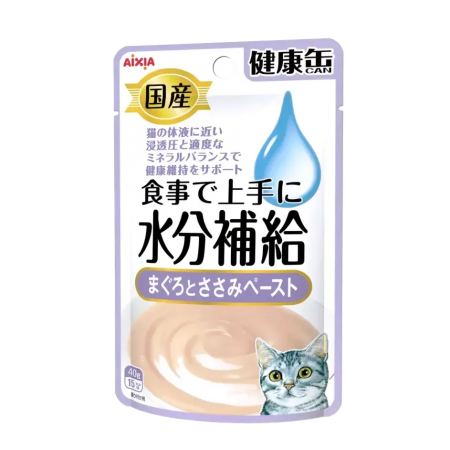 Aixia Cat Pouch Kenko Tuna & Chicken Paste 40g X 12