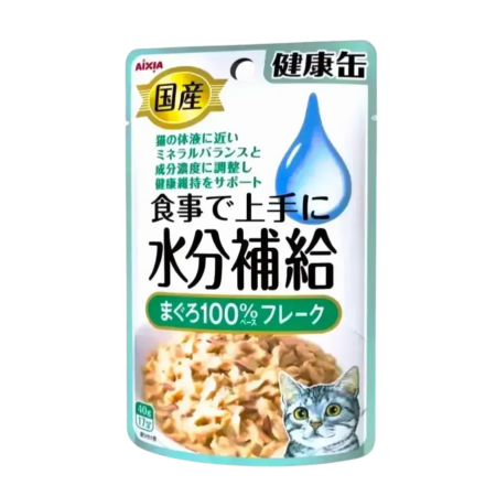 Aixia Cat Pouch Kenko Water Supplement Tuna Flakes 40g