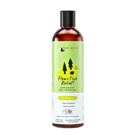 Kin & Kind Pet Shampoo Flea+Tick Lemongrass 354ml